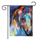 Colorful Horse Painting Print House Flag