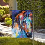 Colorful Horse Painting Print House Flag