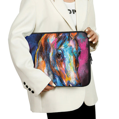 Colorful Horse Painting Print Laptop Sleeve