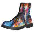 Colorful Horse Painting Print Lace-Up Boots
