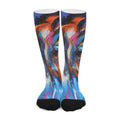 Colorful Horse Painting Print Long Socks