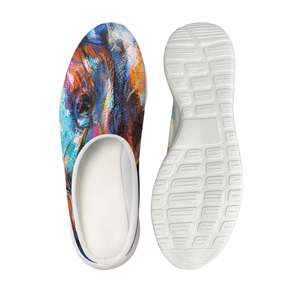 Colorful Horse Painting Print Mesh Casual Shoes
