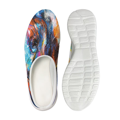 Colorful Horse Painting Print Mesh Casual Shoes