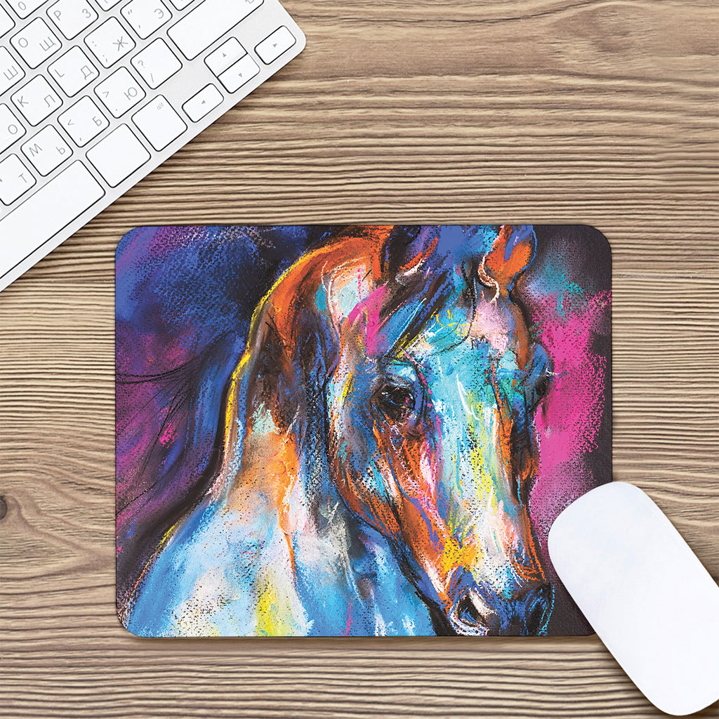 Colorful Horse Painting Print Mouse Pad