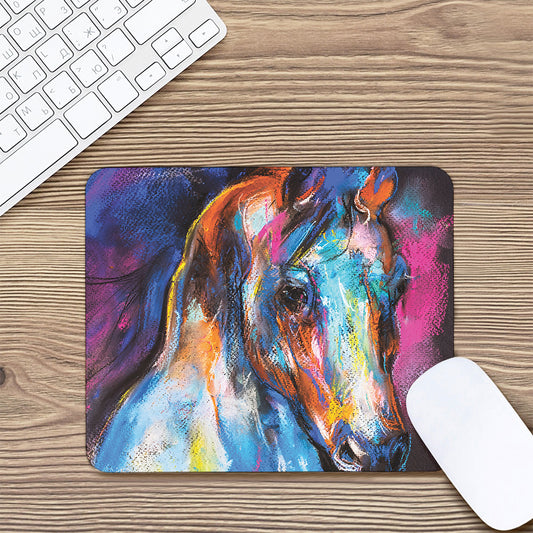 Colorful Horse Painting Print Mouse Pad