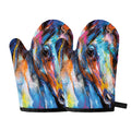 Colorful Horse Painting Print Oven Mitts