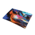 Colorful Horse Painting Print Pet Cooling Mat Cover