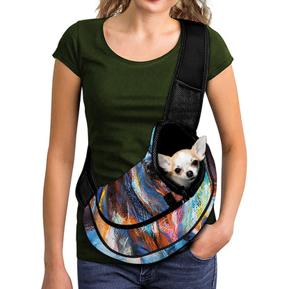 Colorful Horse Painting Print Pet Sling Carrier