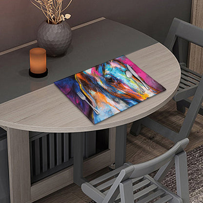 Colorful Horse Painting Print Placemat