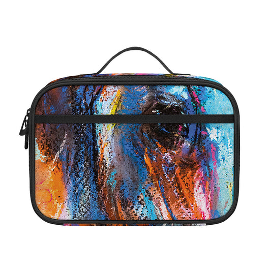 Colorful Horse Painting Print Portable Lunch Bag