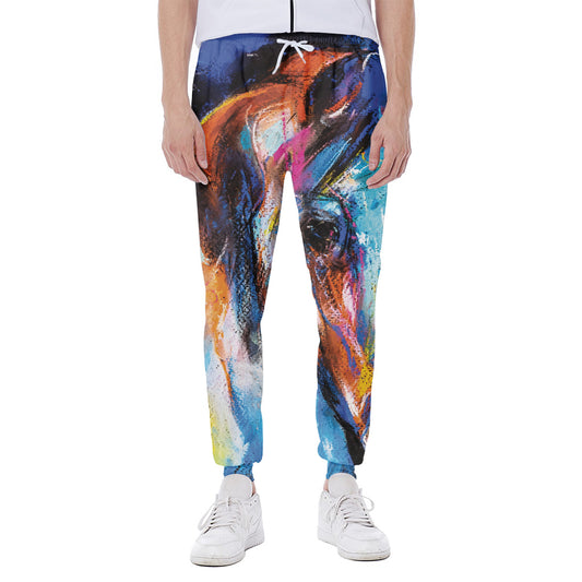 Colorful Horse Painting Print Scuba Joggers