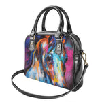 Colorful Horse Painting Print Shoulder Handbag