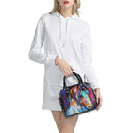 Colorful Horse Painting Print Shoulder Handbag