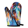 Colorful Horse Painting Print Single Oven Mitt