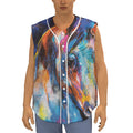 Colorful Horse Painting Print Sleeveless Baseball Jersey