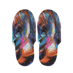 Colorful Horse Painting Print Slippers