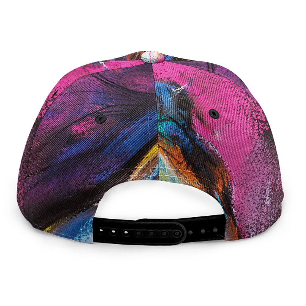 Colorful Horse Painting Print Snapback Cap