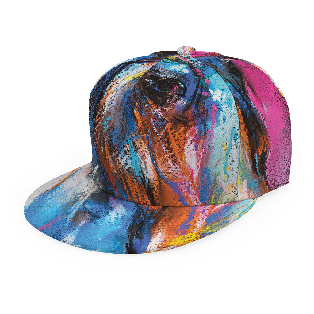 Colorful Horse Painting Print Snapback Cap