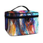 Colorful Horse Painting Print Travel Makeup Bag