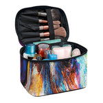 Colorful Horse Painting Print Travel Makeup Bag