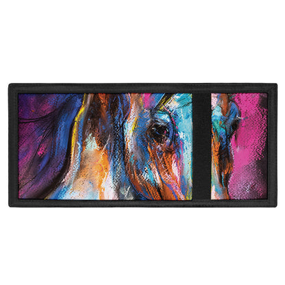 Colorful Horse Painting Print Trifold Wallet