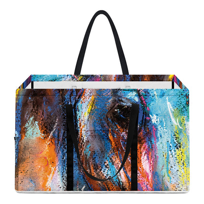 Colorful Horse Painting Print Utility Tote Bag