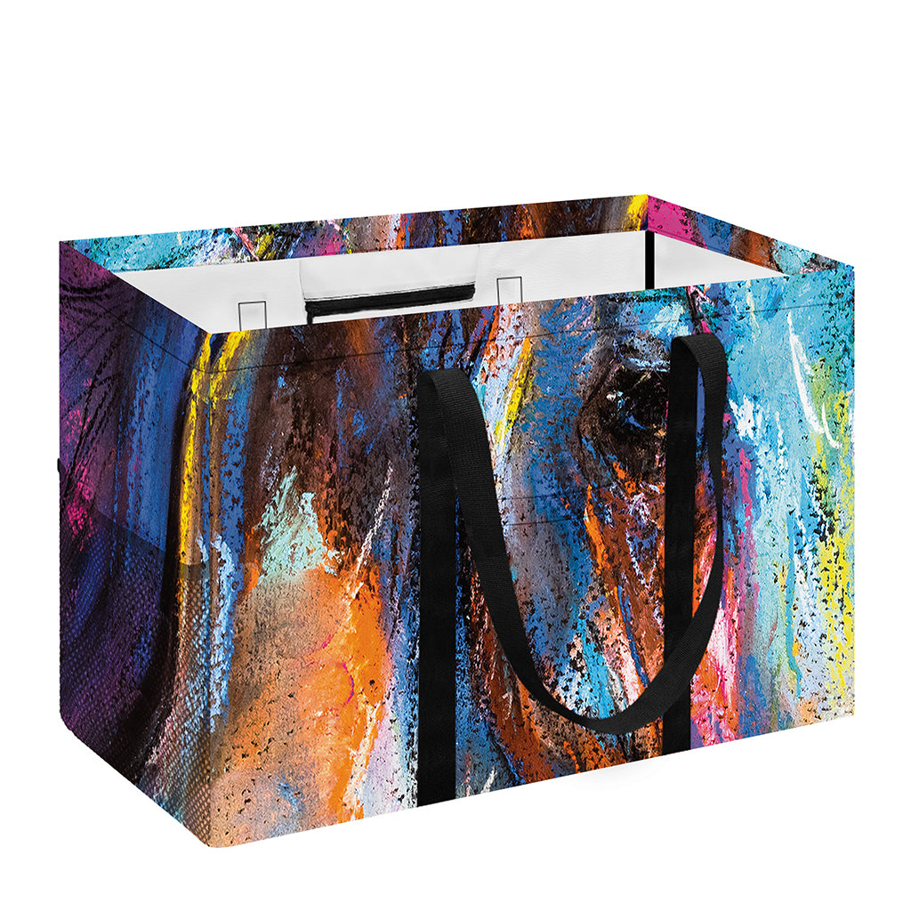 Colorful Horse Painting Print Utility Tote Bag