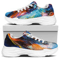 Colorful Horse Painting Print White Chunky Shoes