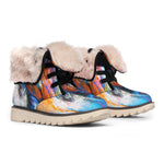 Colorful Horse Painting Print Winter Boots
