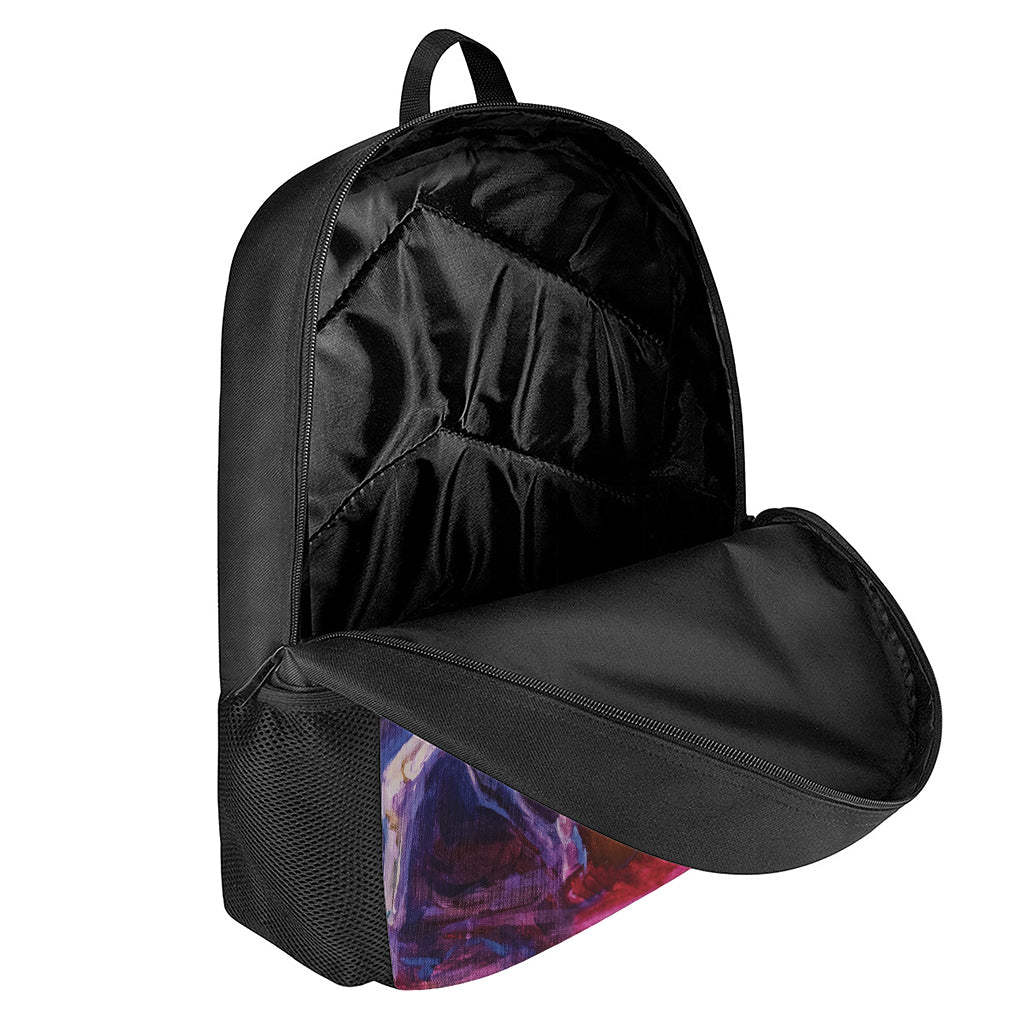 Colorful Horse Portrait Print 17 Inch Backpack