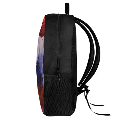 Colorful Horse Portrait Print 17 Inch Backpack
