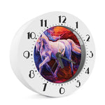 Colorful Horse Portrait Print Alarm Clock