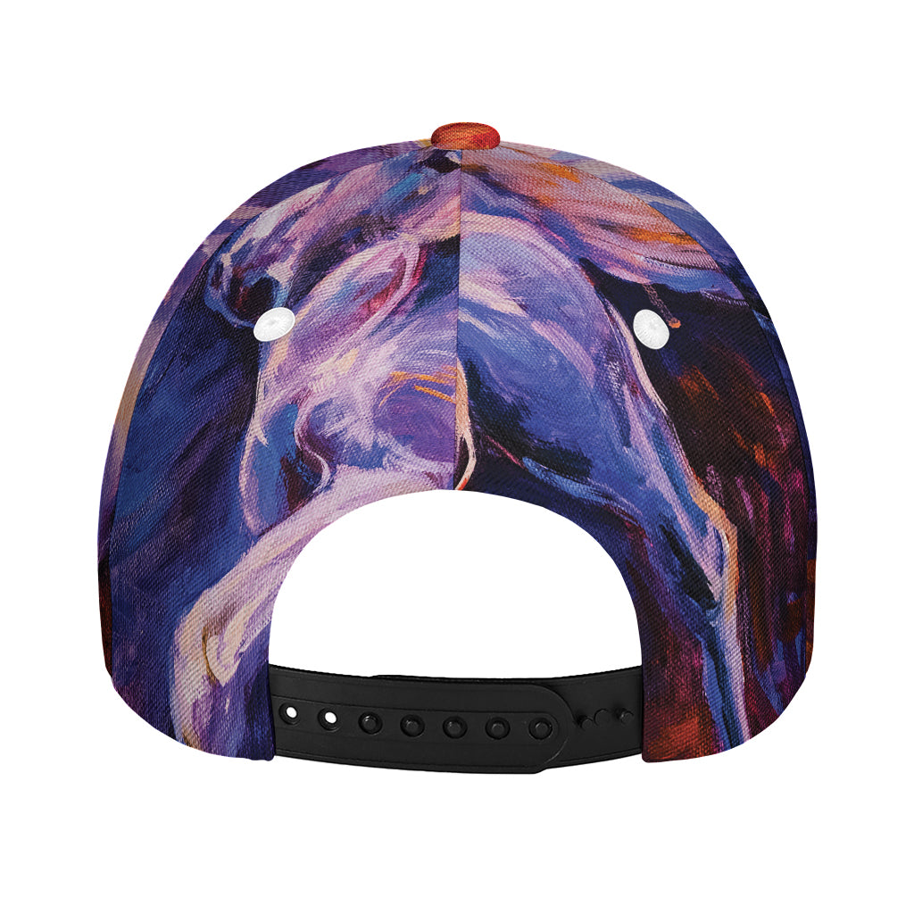 Colorful Horse Portrait Print Baseball Cap