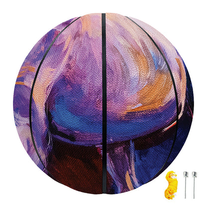 Colorful Horse Portrait Print Basketball