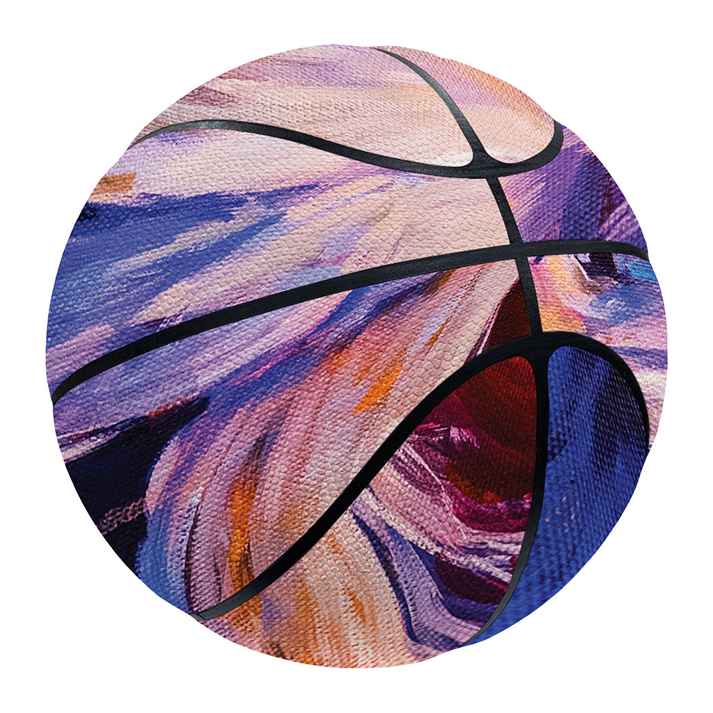 Colorful Horse Portrait Print Basketball