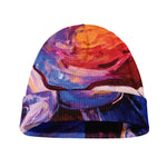 Colorful Horse Portrait Print Beanie