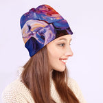 Colorful Horse Portrait Print Beanie