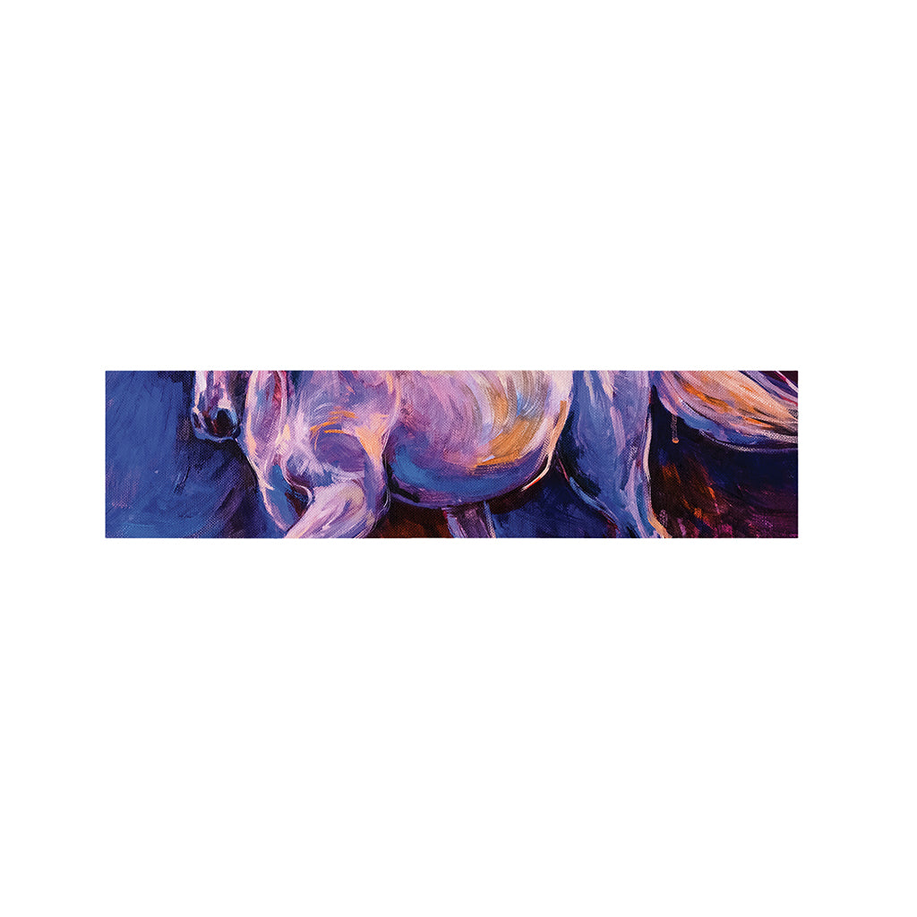 Colorful Horse Portrait Print Bed Runner