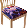 Colorful Horse Portrait Print Chair Cushion Cover