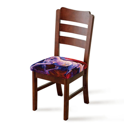 Colorful Horse Portrait Print Chair Cushion Cover