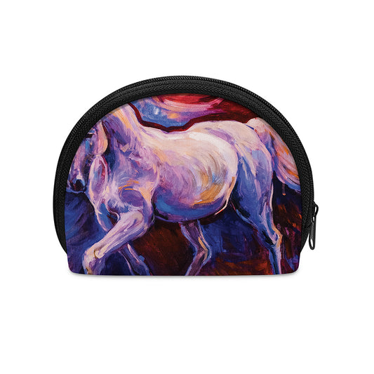 Colorful Horse Portrait Print Coin Purse