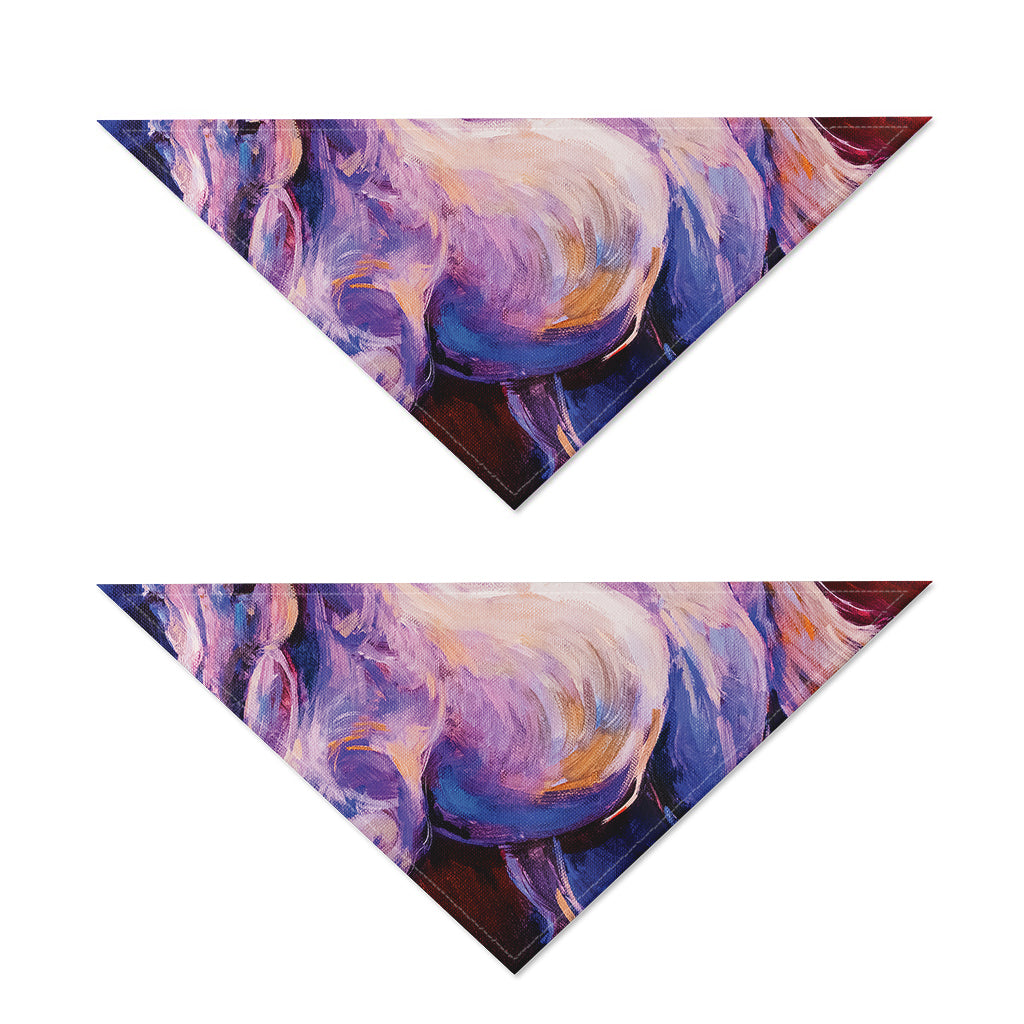 Colorful Horse Portrait Print Dog Bandana