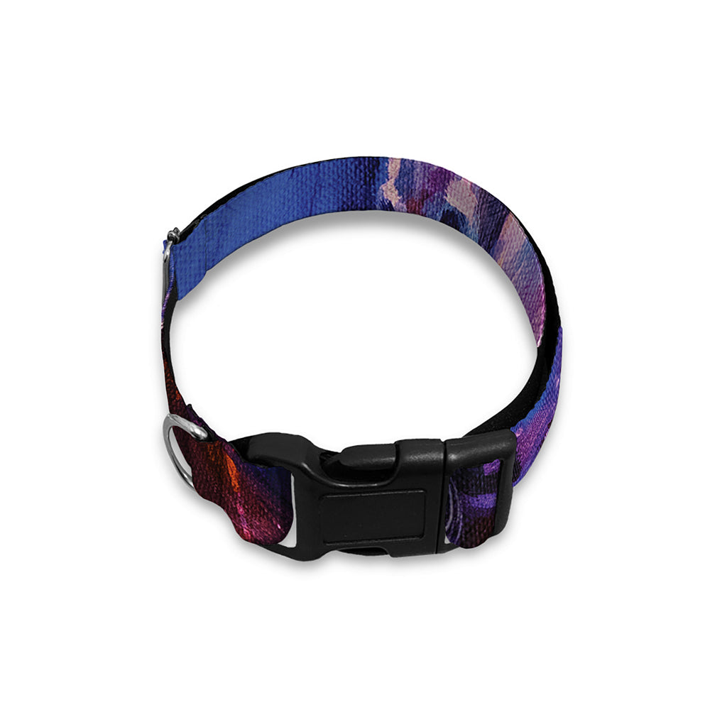 Colorful Horse Portrait Print Dog Collar