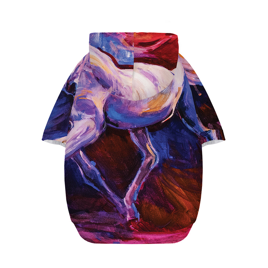 Colorful Horse Portrait Print Dog Zip Up Hoodie