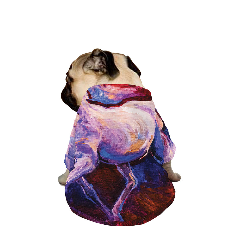 Colorful Horse Portrait Print Dog Zip Up Jacket