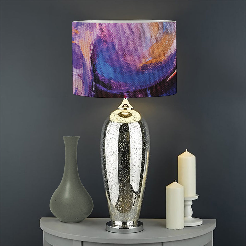 Colorful Horse Portrait Print Drum Lamp Shade