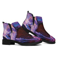 Colorful Horse Portrait Print Flat Ankle Boots