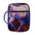 Colorful Horse Portrait Print Front Pocket Bible Bag
