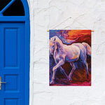 Colorful Horse Portrait Print Garden Flag