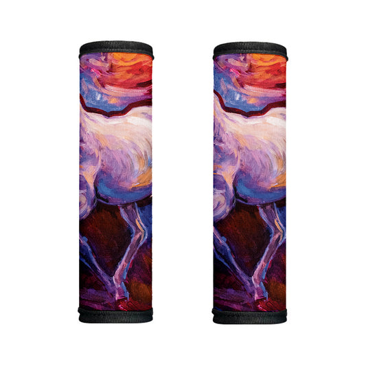 Colorful Horse Portrait Print Handle Covers